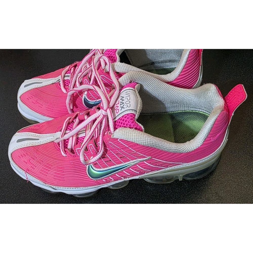 Nike Air Vapormax 360 Hyper Pink Black White CK9670-600 Women 10.5 Run Train EUC
